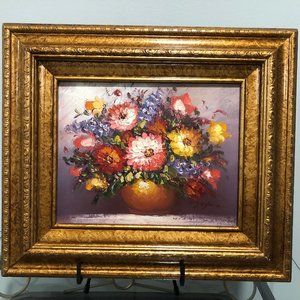 Joyce flower painting in good condition